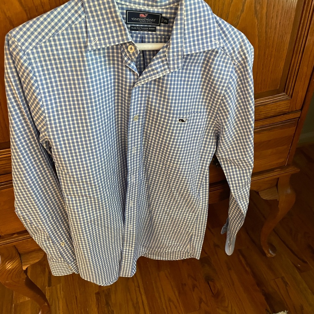 Like Vineyard Vines dress or casual button up shirt was only worn once.